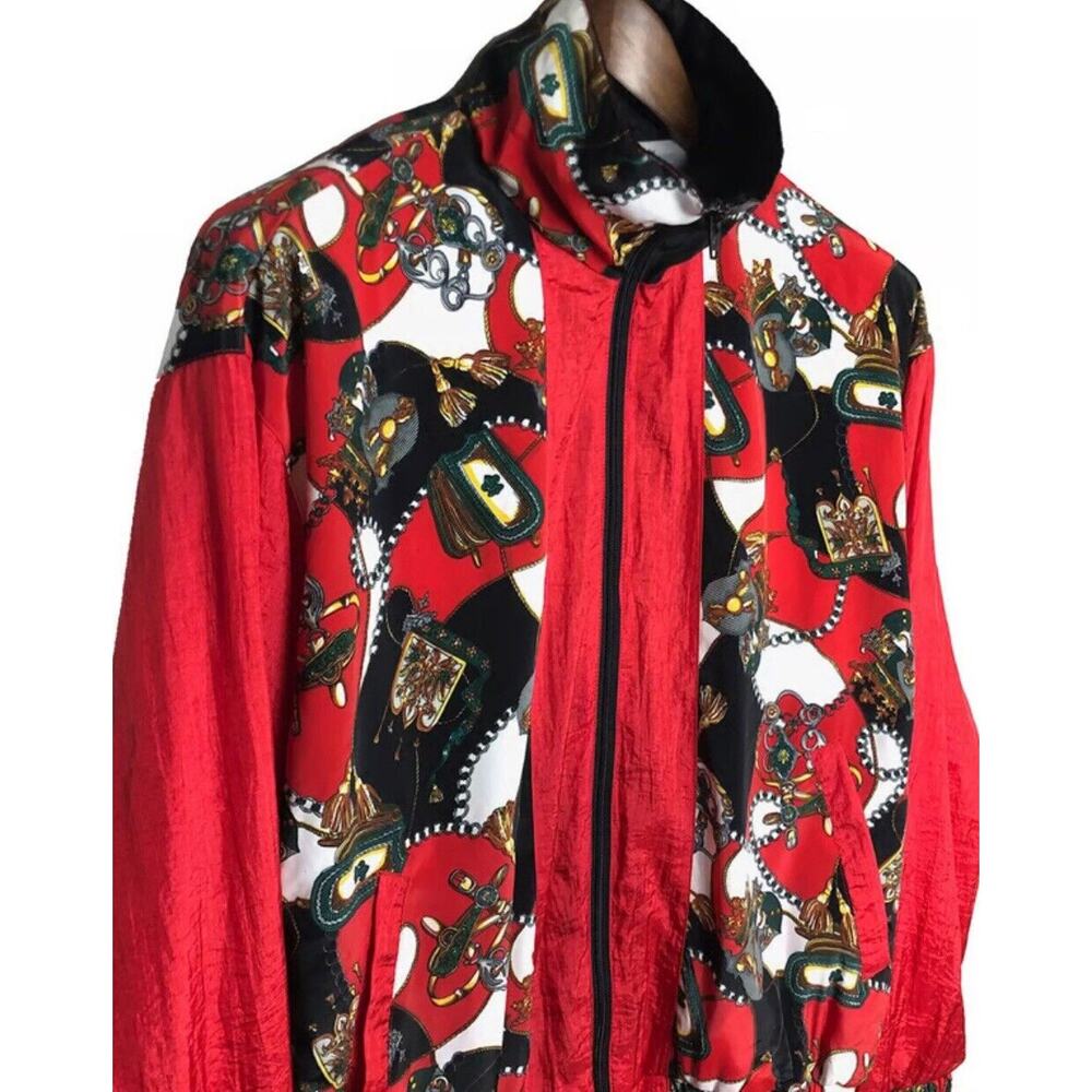 Vintage Winterset Womens Medium Full Zip Windbreaker Nautical Jacket 80s 90s